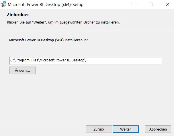 Installation-Power-BI-desktop-Zielverzeichnis